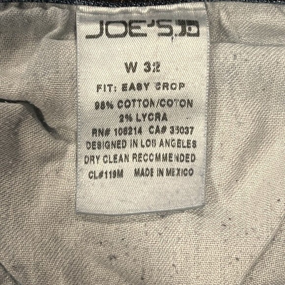 Joes Women Easy Crop Rita Slouchy Blue Wash Denim Stretch Jeans Sz 32X26 (36X26) - Picture 7 of 14